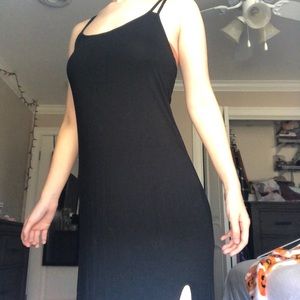 black maxi dress from american eagle